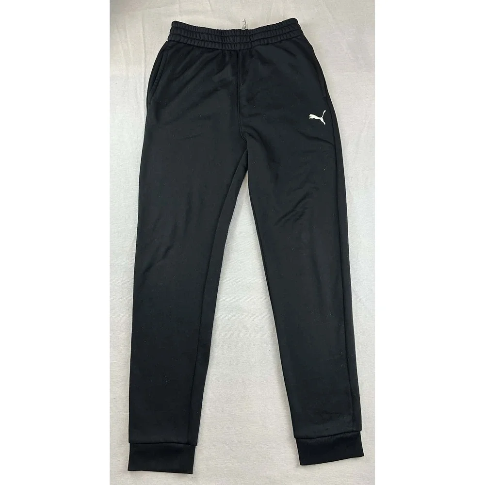 Puma Jogger Sweatpants Kids‎ XL 14-16 Black Athletic Fleece Pants